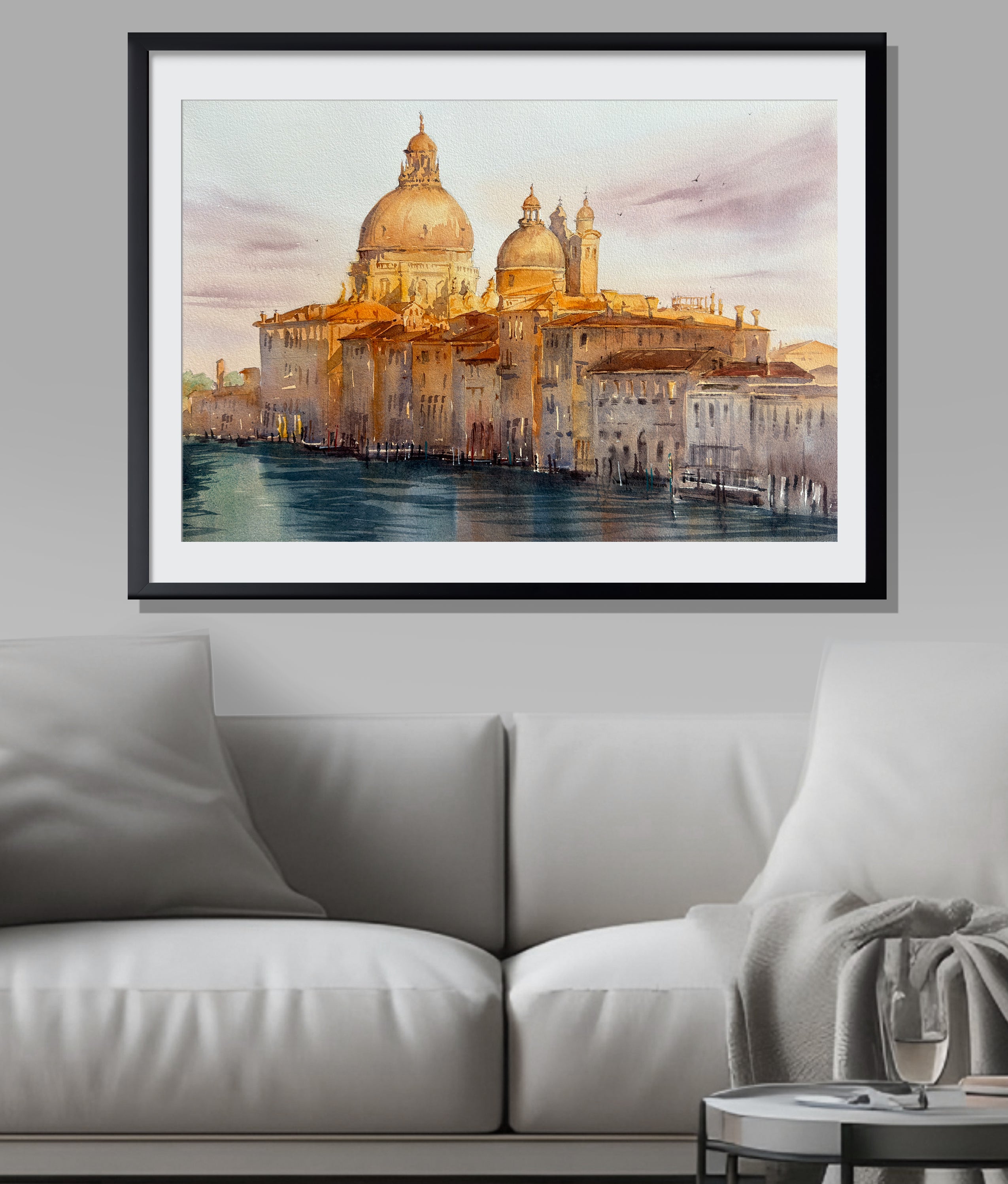 Golden Hour in Venice — Original Watercolor Canal Painting