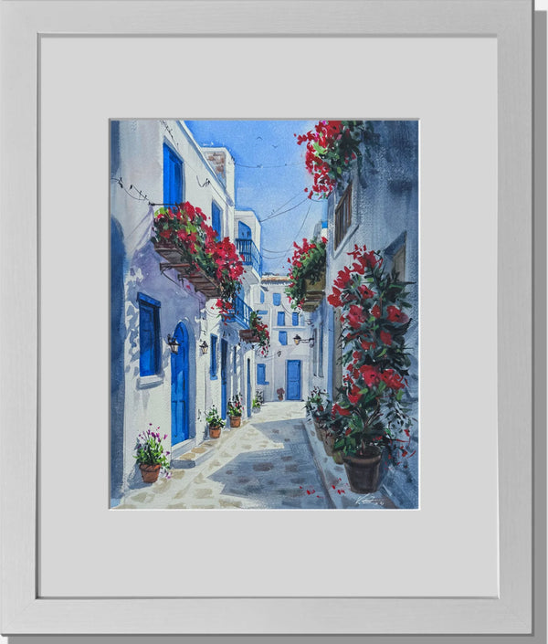 Santorini, Greece - Watercolors by Vahe 