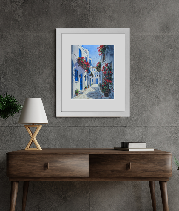 Santorini, Greece - Watercolors by Vahe 