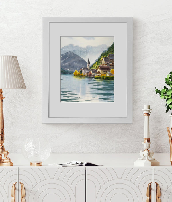 Hallstatt, Austria - Watercolors by Vahe 