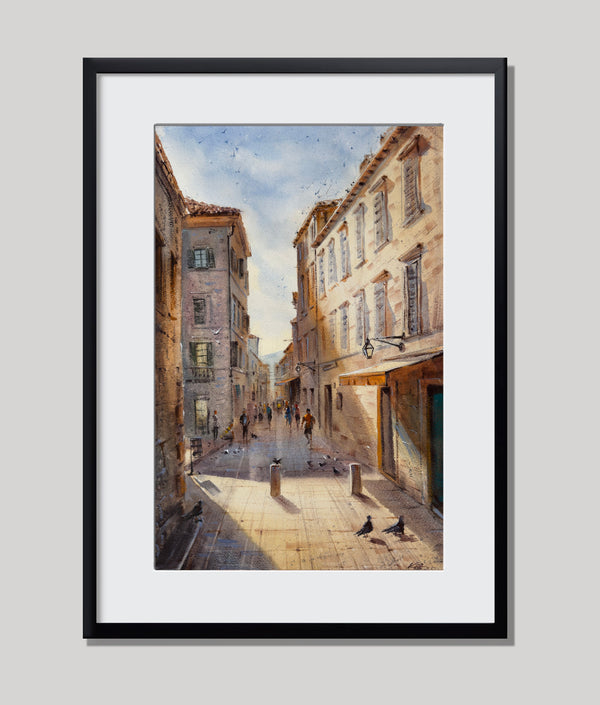 Inside city walls - Watercolors by Vahe 