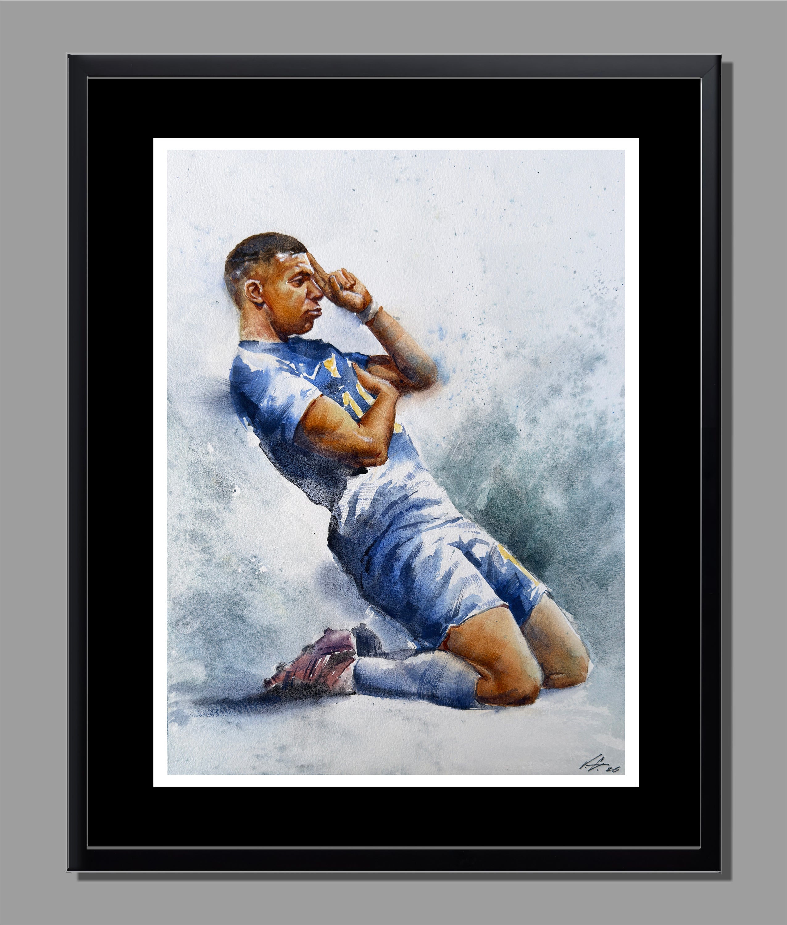 Original Kylian Mbappé Art — France #10 Painting