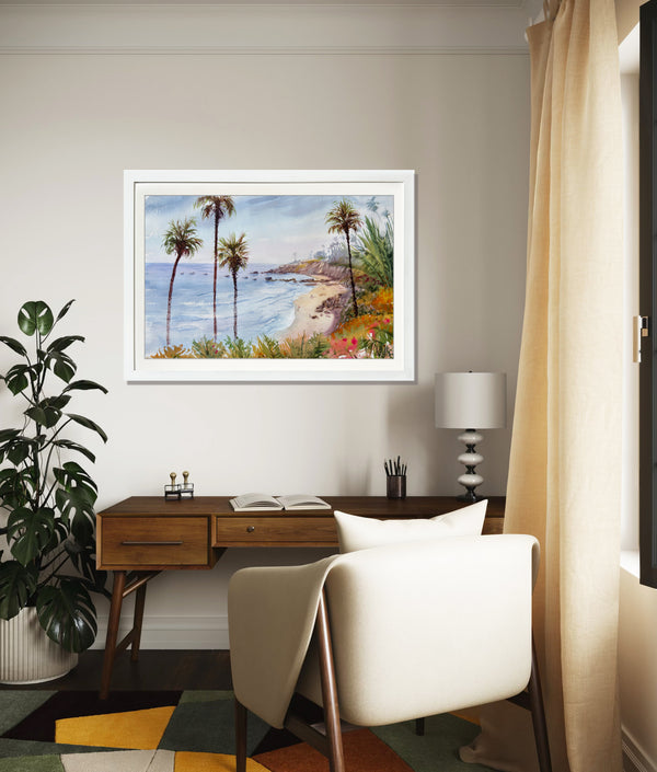 Laguna Beach, California - Watercolors by Vahe 