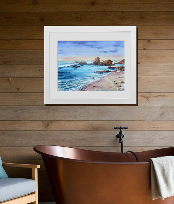 Laguna Beach, California - Watercolors by Vahe 