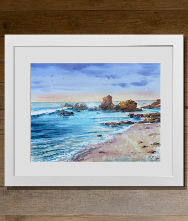 Laguna Beach, California - Watercolors by Vahe 
