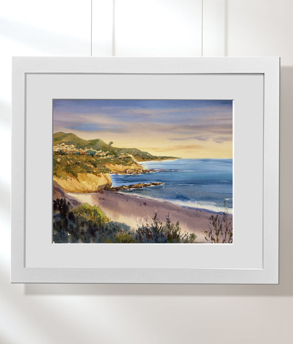 Laguna Sunset - Watercolors by Vahe 