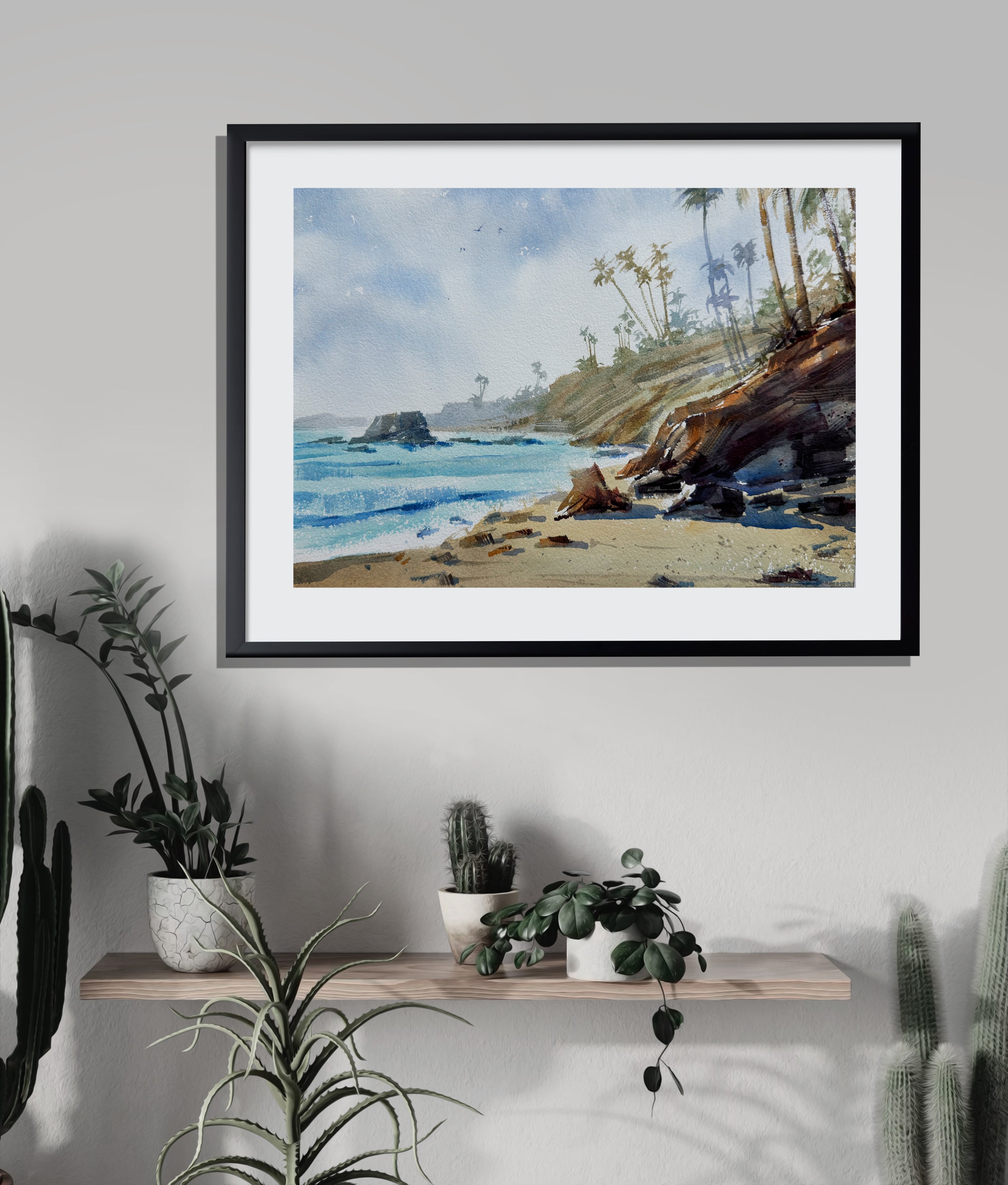 Laguna Beach Seascape Watercolor