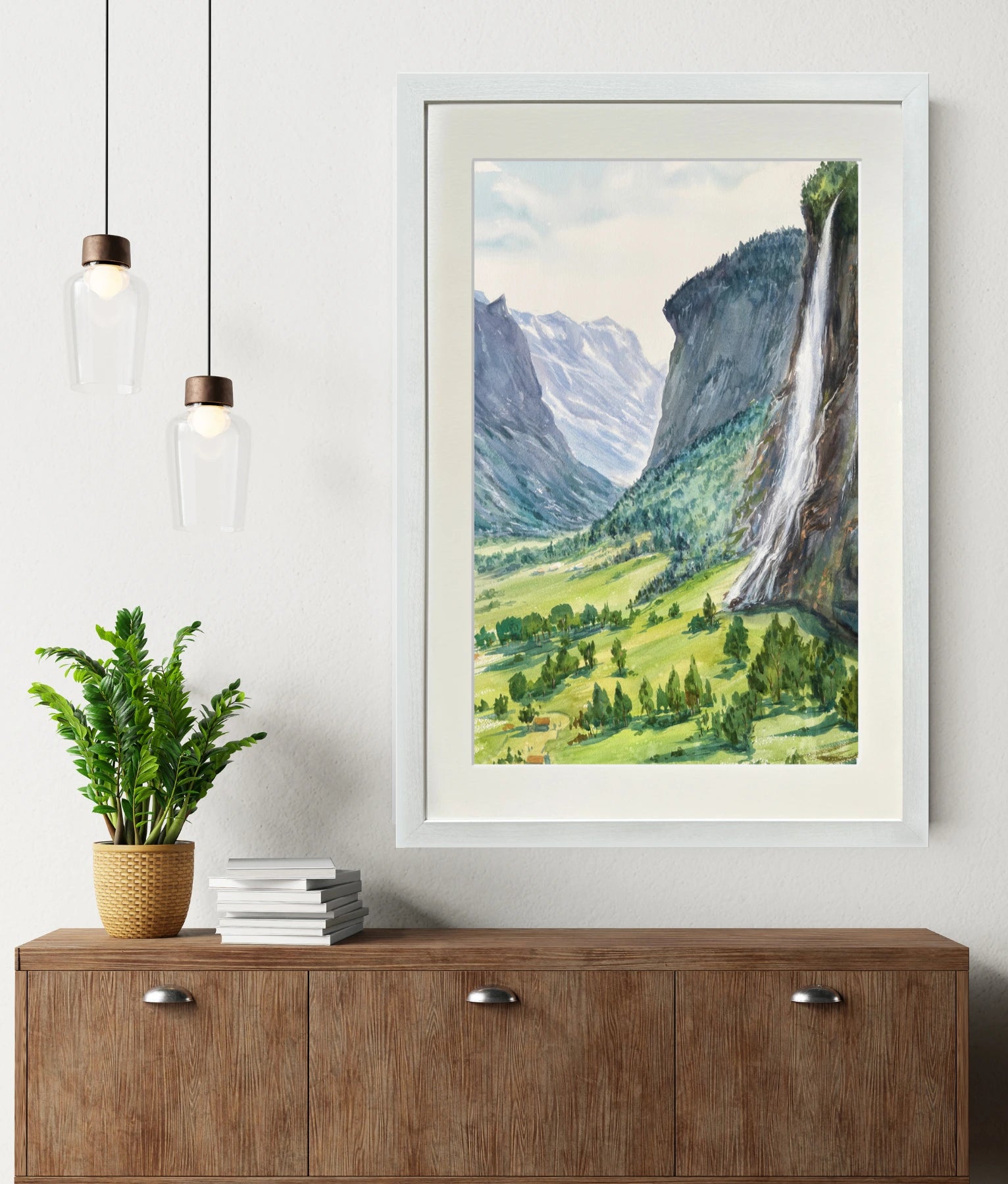 Lauterbrunnen, Switzerland - Watercolors by Vahe 