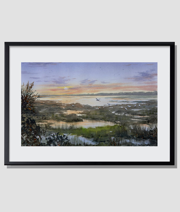 Marshland - Watercolors by Vahe 