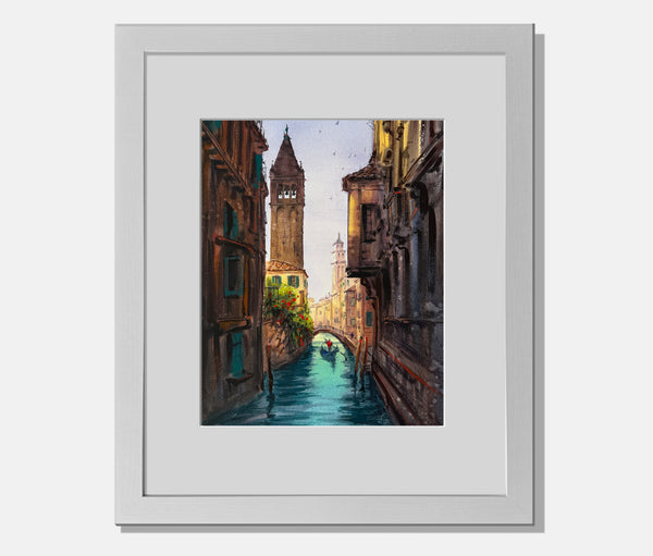 Saint Mark's Campnile Bell Tower - Watercolors by Vahe 