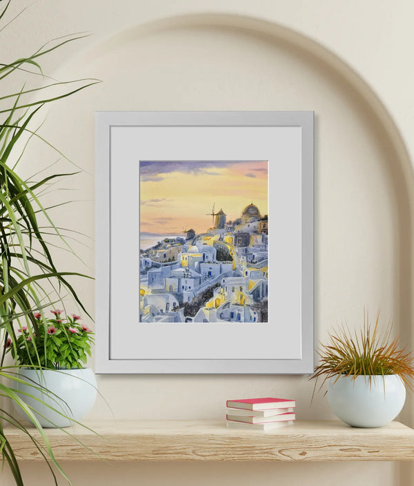 Santorini, Greece - Watercolors by Vahe 