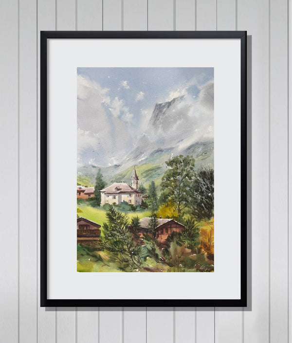 Schulhaus Graben, Switzerland - Watercolors by Vahe 