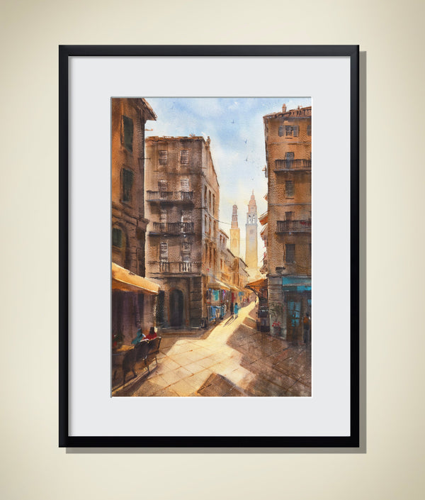 Streets of Dubrovnik - Watercolors by Vahe 
