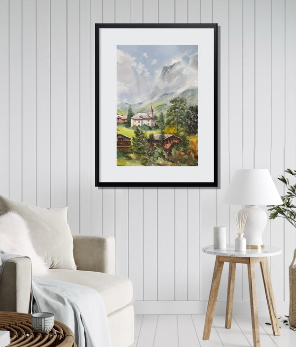 Schulhaus Graben, Switzerland - Watercolors by Vahe 