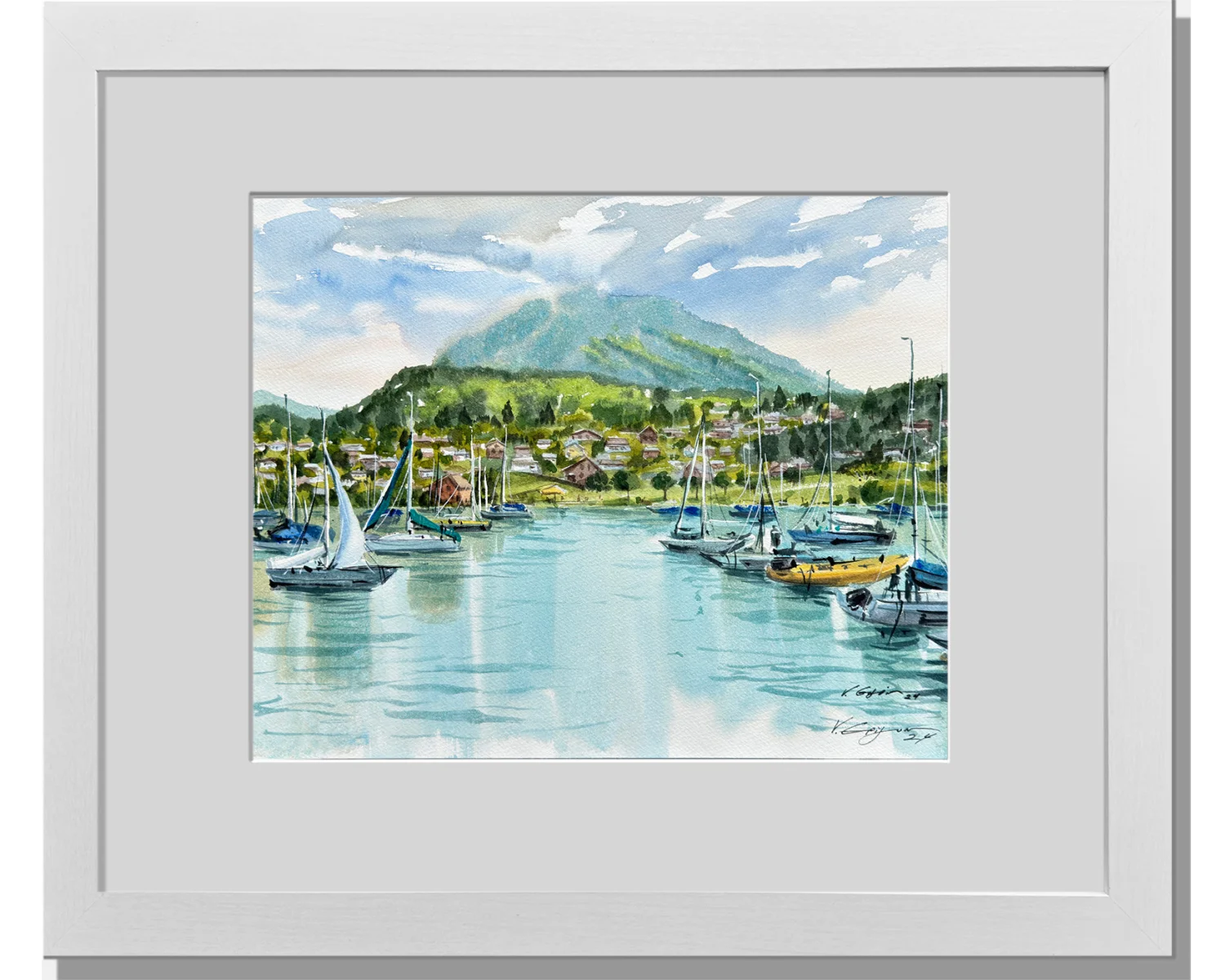 Spiez Switzerland - Watercolors by Vahe 