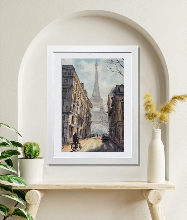 The Biker - Watercolors by Vahe 