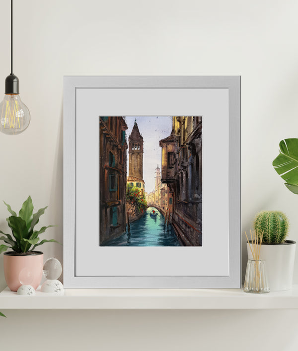 Saint Mark's Campnile Bell Tower - Watercolors by Vahe 